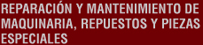 Reparacion y Mantenimiento